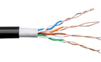 Câble réseau LAN extérieur CAT5E UTP en cuivre CCA à performance stable, étanche, avec gaine en PVC/PE