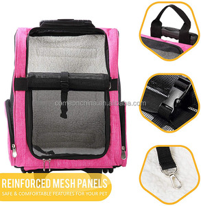 <span class=keywords><strong>Sac</strong></span> à dos de Transport pour animal de compagnie, pour <span class=keywords><strong>chien</strong></span> et chat, certifié Airline, avec roulettes, poussette à rouler, Transport en maille - Product Image 3