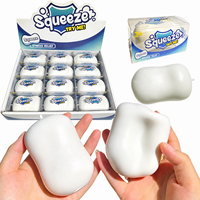 Balle anti-stress ASMR souple et croustillante en forme de pudding au caramel, jouet sensoriel à presser non rebondissant pour enfants et adultes