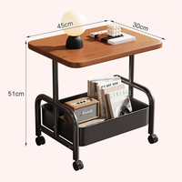 Vente en gros de nouveaux étagères de rangement pour la chambre à coucher, en bois léger et en métal, avec roulettes, table basse mobile, chariots de rangement pour le salon