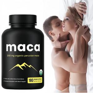 Organische Peruanische Maca-Wurzel Kapseln 2100mg - Schwarze, Rote und Gelbe Maca-Mischung für Energie, Ausdauer & Reproduktive Gesundheit (180 Kapseln) - Product Image 1
