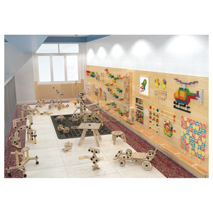 Paneles de Pared Educativos de Madera DIY Personalizados para Jardín de Infancia, Juegos de Pared Interactivos y Creativos STEM para Pasillos de Preescolar - Product Image 5