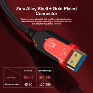 Cable <span class=keywords><strong>HDMI</strong></span> de Fibra Óptica <span class=keywords><strong>AV</strong></span> de Alta Velocidad A149-1, Durabilidad de Grado Industrial, Ultra HD 8K 60Hz, <span class=keywords><strong>Conector</strong></span> CMP para Monitores - Product Image 2