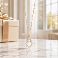 Collier en acier inoxydable plaqué or PVD 14K, perles et zircone cubique, bijoux de mode géométriques pour femmes, personnalisable, vente en gros