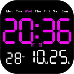 <b>Modern</b> Digital <b>Wall</b> Alarm <b>Clocks</b> Reloj De Pared LED Large Display Calendar Temperature Digital Table <b>Clock</b> Digital Desk <b>Clock</b> - Product Image 1