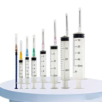 Seringue hypodermique jetable stérile en plastique avec embout Luer Lock et Luer Slip, avec aiguilles, 1 ml, 5 ml, 10 ml, 20 ml, pour usage vétérinaire