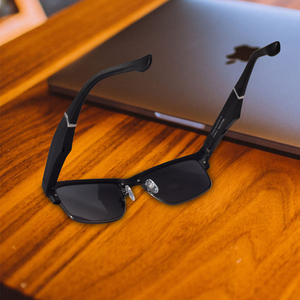 99yi Nouveau Plastique En Acier Noir Carré Bluetooth Lunettes De Montures Classiques Lunettes De Soleil - Product Image 6