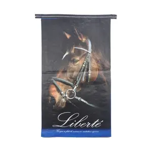 empty custom 15kg side gusset PP woven BOPP Horse Pet Feed Bag with Matt Lamination