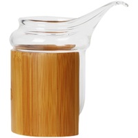 Tasse universelle en verre épaissi bec d'aigle, tube en bambou, isolante thermiquement, haute qualité, résistante à la chaleur, capacité 240CC, portable, style chinois
