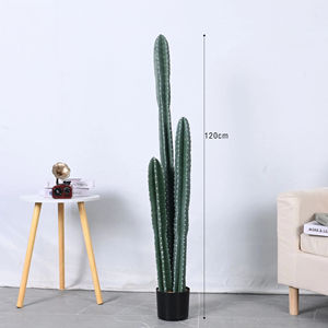 Finto Cactus Decorativo Architettonico Minimalista a Colonna in 3 Dimensioni per Interni Commerciali, Pianta Scultorea <span class=keywords><strong>Verde</strong></span> - Product Image 5