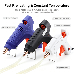 60W Hot Melt Glue Gun 11mm Universal Voltage 100-240V Fast Heating PTC Home DIY <b>Craft</b> Repair <b>Tool</b> with Foldable Stand - Product Image 3