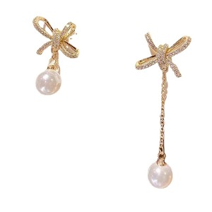 Base y Lazo de Plata S925 para Accesorios de Perlas DIY, para Pendientes de Joyería con Cuentas Redondas de 7-9 mm 21619 - Product Image 5
