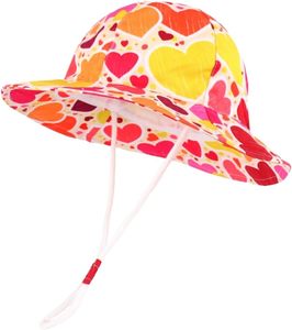 หมวกกันแดดแฟชั่นติดโบว์ชายหาดปรับขนาดได้หมวกทรงถังสำหรับเด็กวัยหัดเดินเด็กทารกและเด็กผู้หญิง (กุทัณฑ์กุหลาบแดง) - Product Image 6