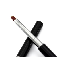 Pinceau à ongles en cristal de luxe 6 #   Stylo de coloriage et de dessin en gel à fibres ondulées avec manche en strass acrylique, outils de manucure