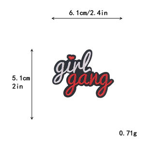 Patchs brodés à l'ordinateur style punk, thermocollants, rouge et <span class=keywords><strong>noir</strong></span>, pour vêtements, sacs, casquettes, prix de gros, faible MOQ - Product Image 6