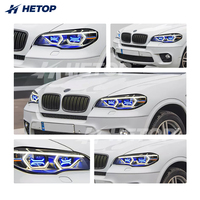 Phares HETOP E70 E71 X5 X6 2007-2014, mise à niveau personnalisée spéciale, style OSS, style RGB, LED DRL avant uniques, Plug and Play pour BMW