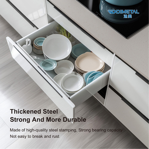 Dimetal 22 ''550mm nội thất tủ 3-Fold mở rộng trượt dưới núi, tủ phần cứng mềm đóng ẩn Ngăn kéo trượt - Product Image 2