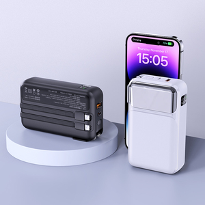 Banque d'alimentation à charge rapide 20W d'usine câble de prise intégré affichage LED chargeur portable haute vitesse pour <span class=keywords><strong>Smartphone</strong></span> voyage essentiel - Product Image 2