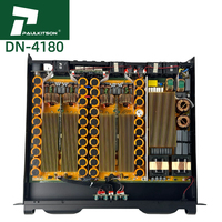 Paulkitson DN4180 Amplificateur de Puissance Professionnel Classe D 4x1800W pour Scène Audio 4 Ohms en Métal pour Haut-Parleurs et Équipement Sonore