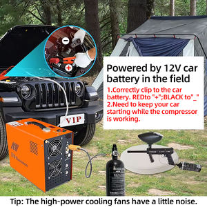 TUXING Double cylindre 4500psi/300bar/30mpa sans eau huile 12V batterie de voiture arrêt automatique chasse Paintball <span class=keywords><strong>HPA</strong></span> réservoir PCP <span class=keywords><strong>compresseur</strong></span> d'air - Product Image 5