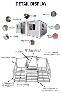 Casa Contenedor de Acero Expandible de 30 Pies, Hogar Modular Prefabricado, Baño Escolar, Oficina Residencial, <span class=keywords><strong>Hotel</strong></span>, Fábrica Comercial, Directo de Fábrica OEM - Product Image 2