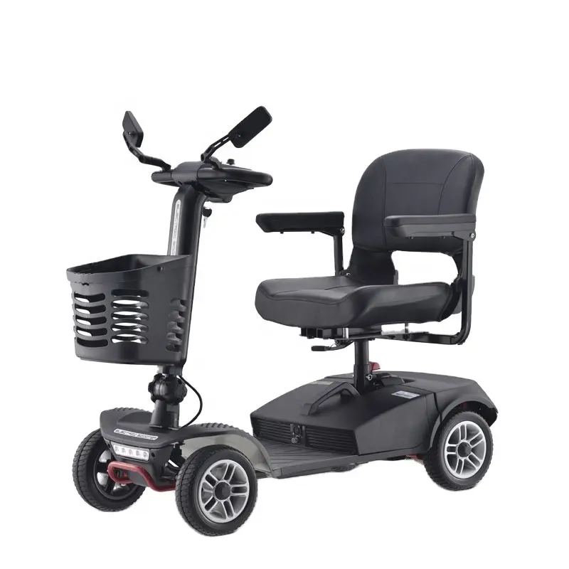 Scooter com quatro rodas, pais com 4 rodas, uso ao ar livre, roda dobrável, idosos, desbloqueados, scooter elétrico