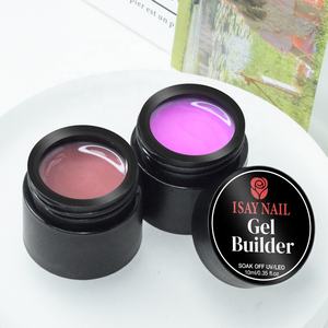 Vente en gros 10ml Extension de <span class=keywords><strong>gel</strong></span> pour ongles durs non toxique coloré tremper UV longue durée Style français Source de lampe à LED bricolage constructeur - Product Image 3