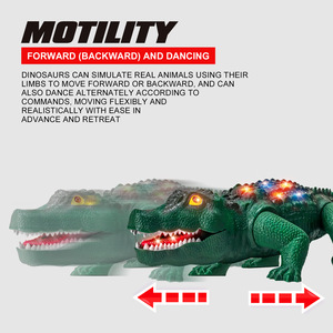 EPT Control Remoto Cocodrilo Juguetes Simulación Ladridos Gatear Niños Compulsión Parodia Eléctrica RC Cocodrilo con Luces - Product Image 5