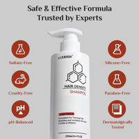 Crème-shampooing anti-chute avancée, bloqueur de DHT, inhibe les enzymes du cuir chevelu, prévient la chute des cheveux, sans sulfate, 2-en-1