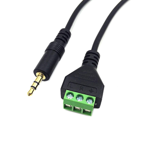 Conector macho balanceado de Audio estéreo de <span class=keywords><strong>3</strong></span>,5mm (1/8 pulgadas) a AV Cable conector adaptador de terminal <span class=keywords><strong>Balun</strong></span> de video de <span class=keywords><strong>3</strong></span> tornillos - Product Image 3