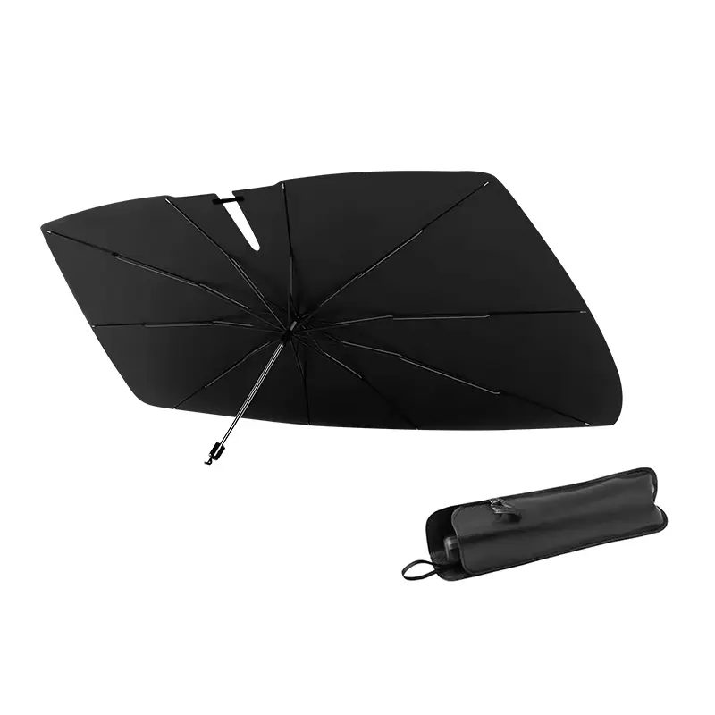 Araba dikiz aynası otomatik şemsiye için v yaka tasarım taşınabilir güneşlik cam şemsiye