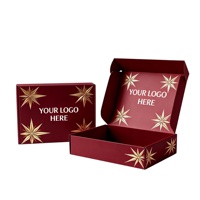 Boîte cadeau rigide rouge avec logo personnalisé, boîte d'emballage en papier ondulé écologique pour bougie parfumée, emballage cadeau fait main