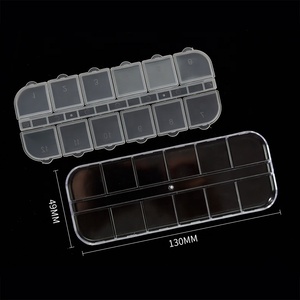 Boîte de <span class=keywords><strong>rangement</strong></span> professionnelle portable pour outils de <span class=keywords><strong>nail</strong></span> <span class=keywords><strong>art</strong></span> et bijoux avec 12 compartiments, présentoir organisateur en acrylique pour strass - Product Image 1