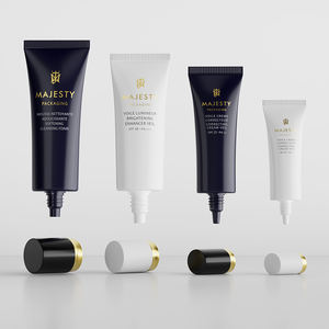 Tube de crème BB/<span class=keywords><strong>CC</strong></span> noire mate de luxe |   Emballage en plastique souple PP+PE personnalisé pour masque facial cosmétique de soin de la peau, écran solaire 100 ml - Product Image 1