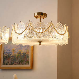 New Arrival Elegant Indoor Lighting Chandelier Luxury <b>Modern</b> Nordic Glass Ceiling <b>Lamp</b> for Living Room - Product Image 4