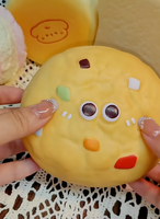 Jouet Squishy Zoey Big Eye en forme de cookie, en mousse PU à remontée lente, jouet anti-stress à presser, vente en gros