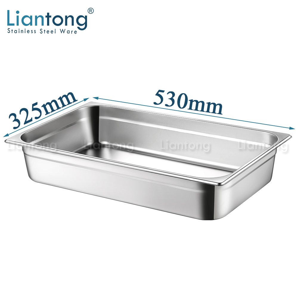Liantong Factory Anti Jam европейского типа, полные размеры, гостиничный буфет еды, нержавеющая сталь 201 1/1 размеры Гастроемкости GN сковорода с крышкой