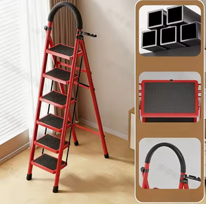 La escalera plegable portátil moderna de metal para el hogar es adecuada para varios lugares comerciales como barberías y salones de belleza. - Product Image 6