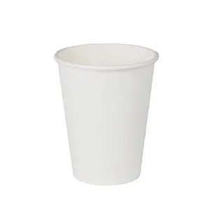 Gobelet en papier jetable, 10 pièces, 7.5 oz, 210 ml, mousse à café épais, gobelet emballé avec couvercle, pour thé au lait, eau chaude