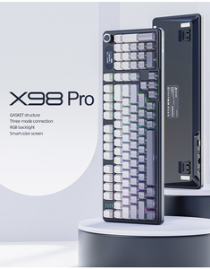 Redwingy Attack Shark X98PRO RGB TFT pantalla tres modos RGB inalámbrico 2,4G BT Junta de Intercambio en caliente Teclado mecánico para juegos - Product Image 4