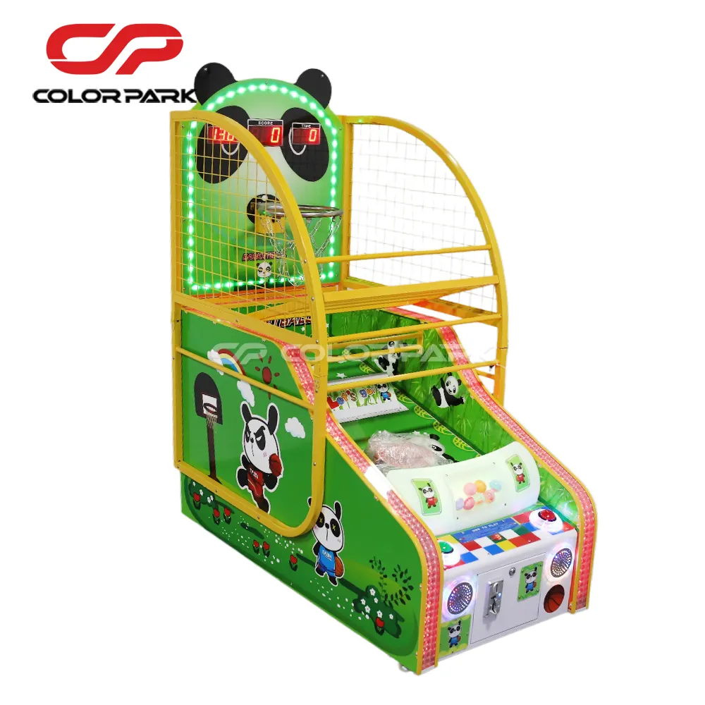 Parco colorato di intrattenimento al coperto a gettoni arcade per bambini di tiro divertente macchina da gioco da basket per parco divertimenti