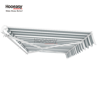Hooeasy Vente en gros Auvents rétractables électriques et manuels personnalisés, muraux, étanches, à bras repliables