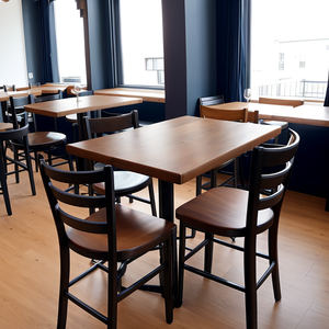 بار منضدة مقعد معدني متعدد الاستخدامات بتصميم عصري متعدد الاستخدامات من كلوريد البولي فينيل للمطاعم لتناول الطعام - Product Image 2