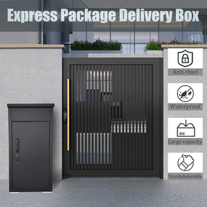 Manufacturer Direct Anti-Theft <b>Lockable</b> Package Delivery <b>Box</b>, Large Cold-Rolled Steel Mailbox for Outdoor Porch, Curbside, House - Product Image 6