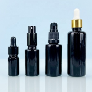 ขวดหยดน้ำมันหอมระเหยสำหรับเครื่องสำอางระดับพรีเมียม ขนาด 5 มล. 30 มล. 50 มล. ทำจากแก้วสีม่วง พิมพ์ลายซิลค์สกรีน ป้องกันรังสียูวี ฝาไม้ไผ่ - Product Image 2