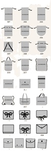 Pochette de luxe portable en satin pour perruque avec nœud, sac à main imprimé logo personnalisé, sac à poussière en satin pour sous-vêtements - Product Image 6