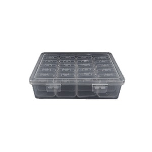 Jewelry Organizer <b>Box</b> With 24 Compartments Transparent Storage Case For <b>Earrings</b> Bracelets Beads Desktop Flip Top Container - Product Image 4