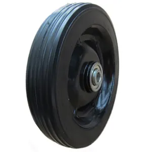10x2.5 手推车轮胎轮耐用实心橡胶工业车轮