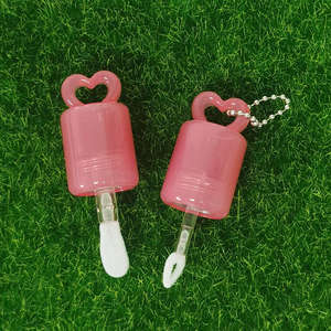 CY364-2 3ml auf Lager Einzigartige kosmetische runde Herzform Lip gloss Tube mit großen Pinsel Lip gloss Tubes mit Haken Verpackung - Product Image 2