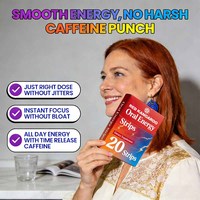 Bandes de caféine énergisantes à marque privée pour la gestion de l'énergie, la concentration et la vigilance – Supplément sportif